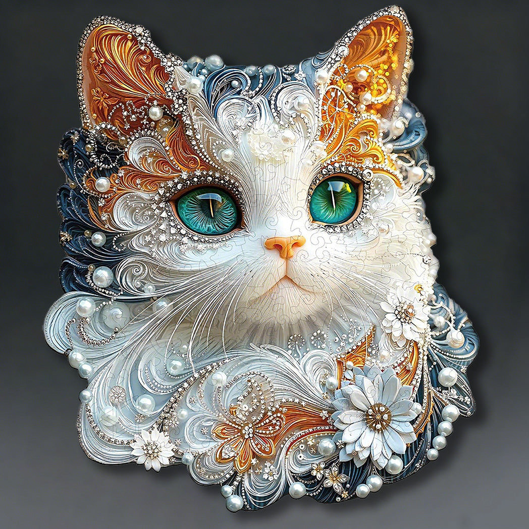 Hosally Jewelry Kitten Wooden Jigsaw Puzzle