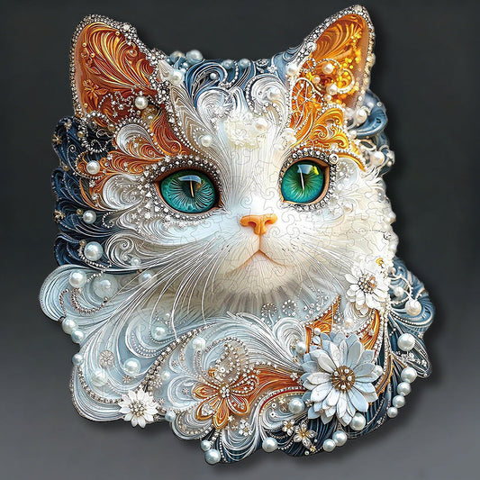 Hosally Jewelry Kitten Wooden Jigsaw Puzzle