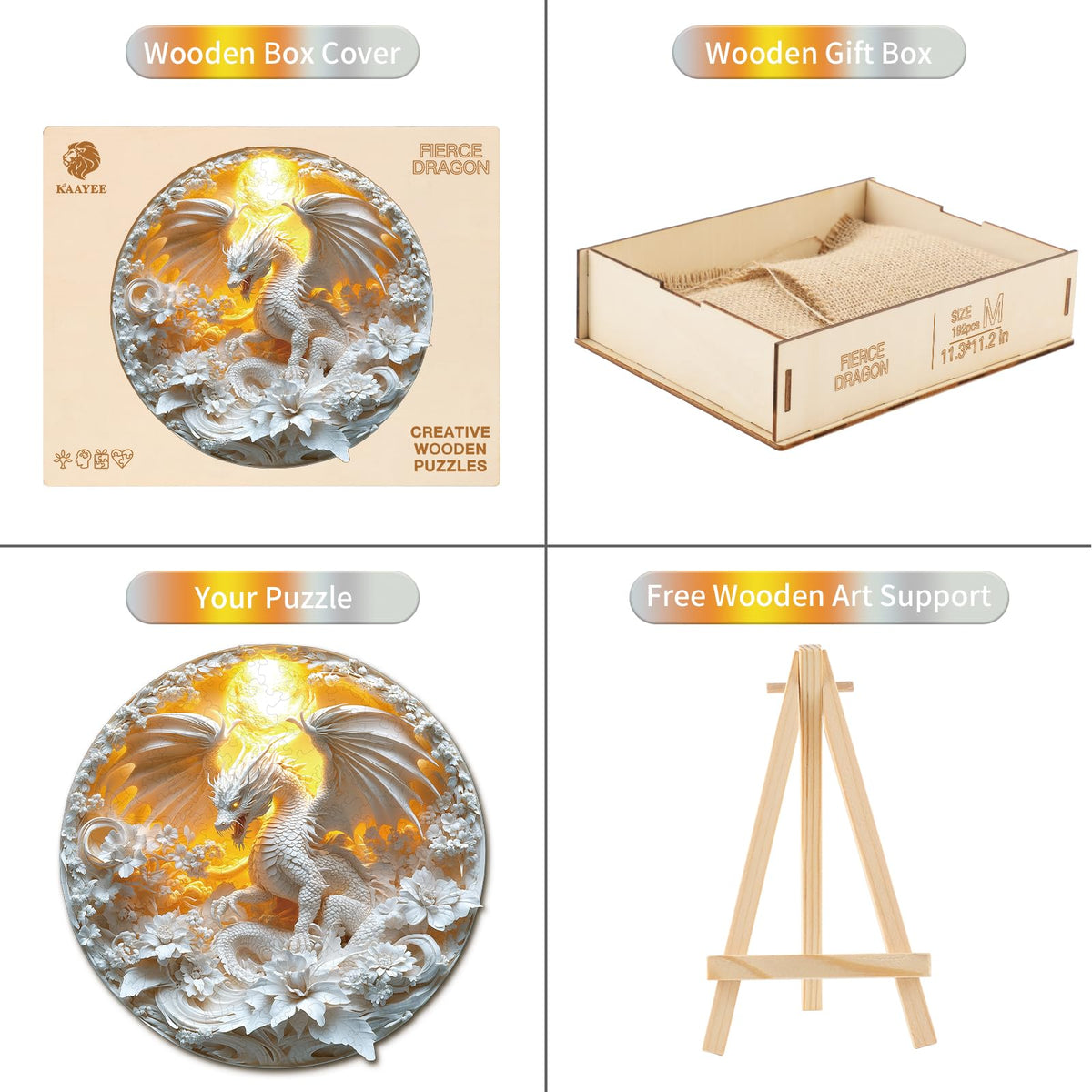 Fierce Dragon Wooden Jigsaw Puzzle