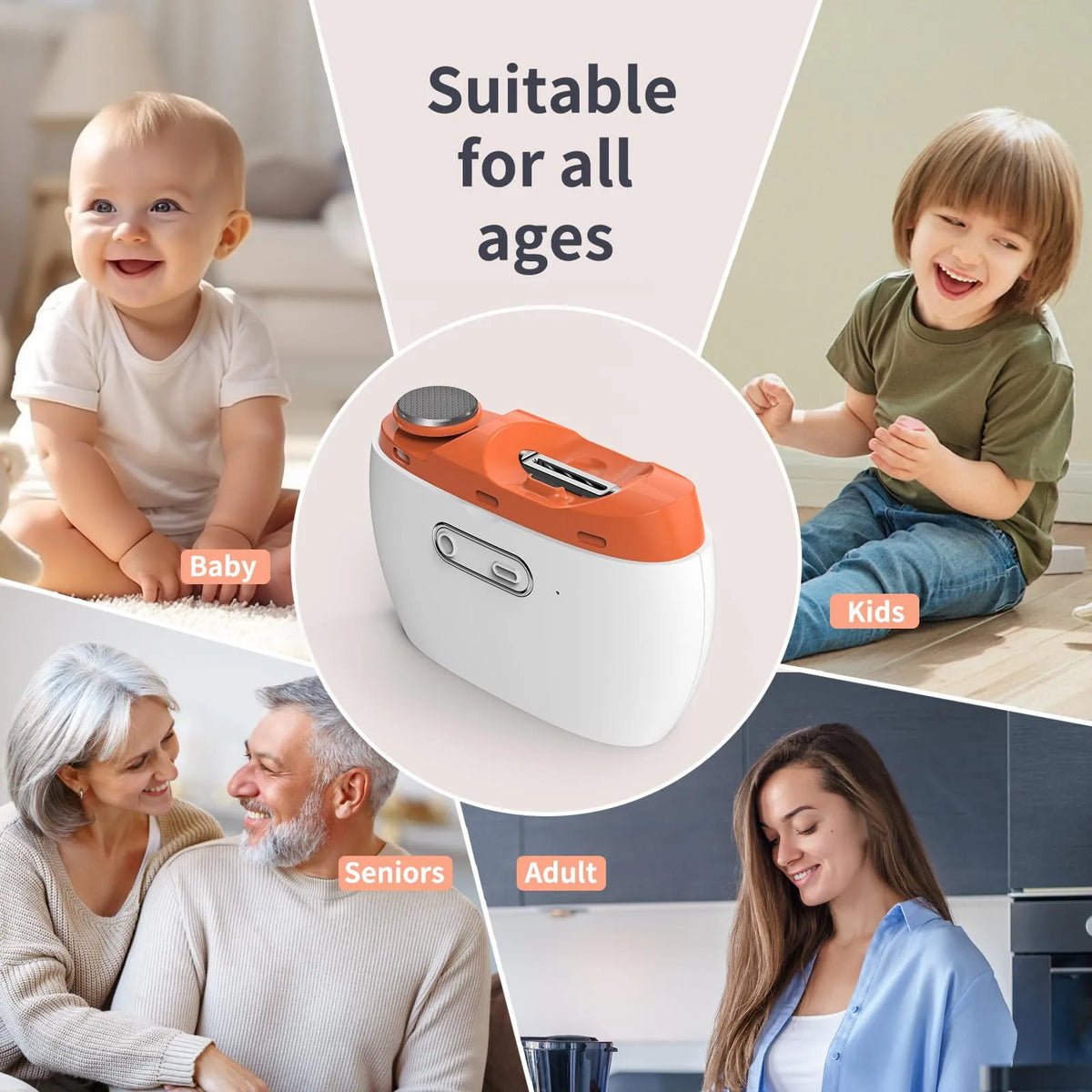 2 in 1 Electric Automatic Nail Clipper Trimmer
